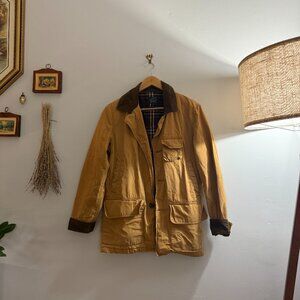 SOLD J. Crew Oarsman Corduroy Collar Tan Barn Jacket Chore Coat Field XS